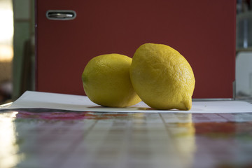 lemons on table