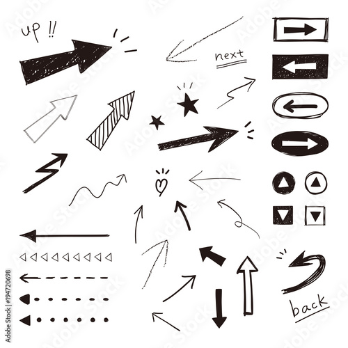 手書き矢印 白黒 Vector Eps Stock ベクター Adobe Stock 手書き矢印 白黒 Vector Eps Stock ベクター Adobe Stock