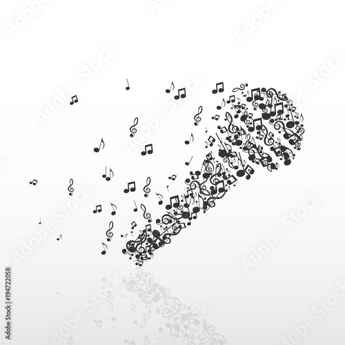 Obrazy Muzyka Polska vector-image-of-a-microphone-of-the-notes