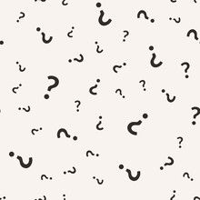 Question Mark Seamless Pattern. Vector Seamless Pattern With Question Sign Punctuation