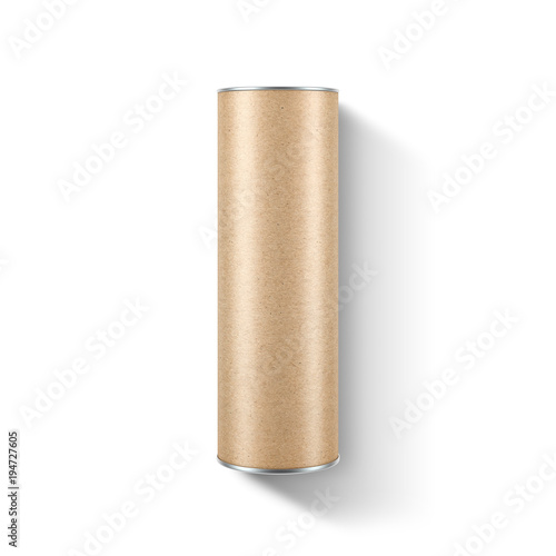 Download Kraft Paper Tube Tin Can Mockup On White Background Packaging 3d Rendering Buy This Stock Illustration And Explore Similar Illustrations At Adobe Stock Adobe Stock PSD Mockup Templates