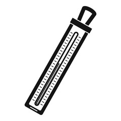 Sticker - Old thermometer icon. Simple illustration of old thermometer vector icon for web