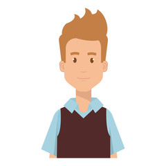 young man model avatar character vector illustration design