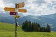 Signs in the Hahnenmoos national park