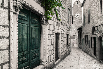 Old Town of Rab, Croatian island famous for its four bell towers.