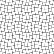 © VectoRay - Seamless rippled grid pattern. Abstract geometric checkered mesh background.