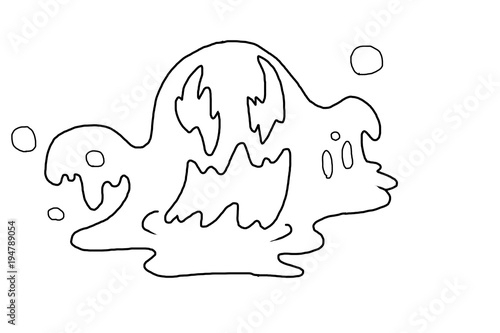 スライムの塗り絵 Stock イラスト Adobe Stock