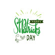 © mast3r - Creative Saint Patrick's Day Emblem, Hand Drawn Lettering Irish Typography Icon Vector Illustration