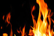 © nd700 - burning fire flame on the black background