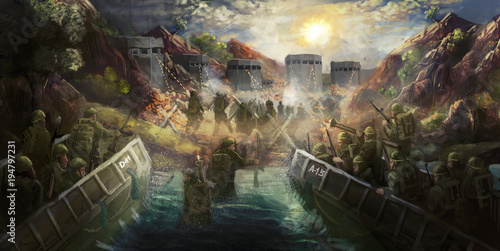 D-day, Normandy  landing Canvas