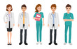 © Felizlalala - group of doctor character in hospital design. healthcare medical people.