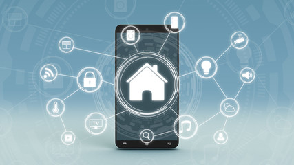 Wall Mural - concept of smart home