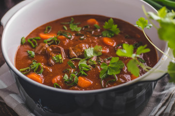 Poster - Beef stew with carrots