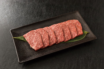 Wall Mural - 高級和牛で焼肉　Grilled beef with luxury beef