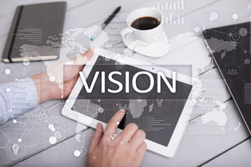 Vision concept. Business, Internet and technology concept.