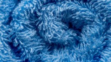 Macro Picture Of Surface Blue Towel Texture Background