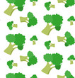 Pattern with broccoli