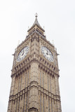 Fototapeta Big Ben - Big Ben tower clock isolated on white background