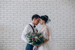 © dimadasha - Morning photo session of the newlyweds.