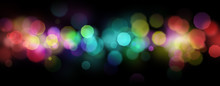 Rainbow Colored Shiny Defocused Abstract Light Bokeh Background
