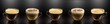 Panorama of black coffee and cappuccino.