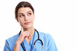 © Kalim - Woman doctor isolated over white background
