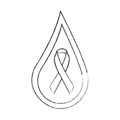 Poster - drop blood ribbon campaign symbol vector illustration