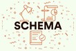 Conceptual business illustration with the words schema