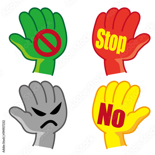 ハンドサイン 禁止マーク No Stop Stock Vector Adobe Stock ハンドサイン 禁止マーク No Stop Stock Vector Adobe Stock