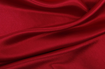 Wall Mural - Smooth elegant red silk or satin luxury cloth texture as abstract background. Luxurious background design
