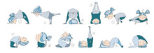 Illustration Of Kids Doing Yoga