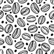 seamless pattern with coffee beans