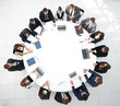 © ASDF - view from the top.meeting of shareholders of the company at the round - table.