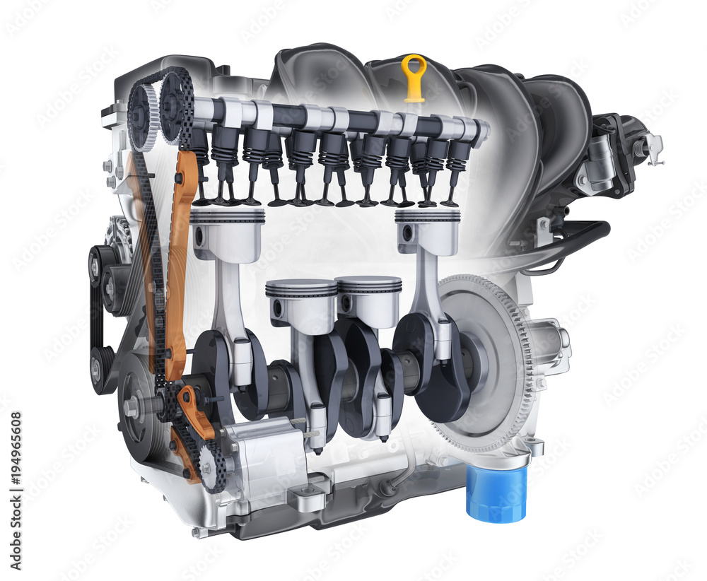 Transparent engine car isolated Stock Illustration | Adobe Stock