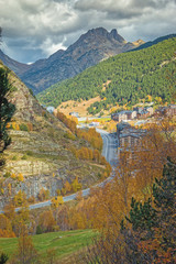 Wall Mural - Nice landscape from a mountains in country Andorra