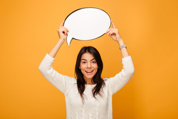 Wall Mural - Portrait of a cheerful young woman