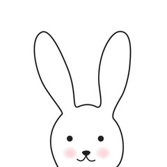 Wall Mural - One line rabbit