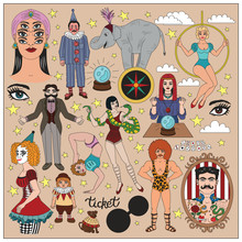 Vintage Circus Illustrations Collection.