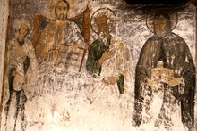 Byzantine Frescoes In The Narthex, Detail From The Monastery Of St John The Theologian, Patmos Island, Greece.