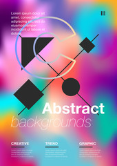 Wall Mural - Abstract background with minimal geometric pattern gradients.