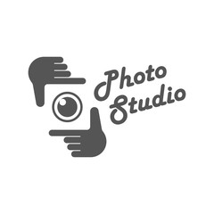 Wall Mural - Photography camera concept logo icon vector template