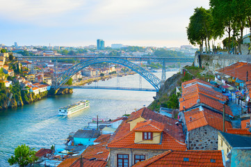 Wall Mural - Cruise ship. Douro river. Porto