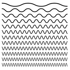 Poster - Wavy, criss-cross, zig-zag lines. Set of different levels