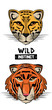 Wild leopard and tiger print for t shirt vector illustration clothing design