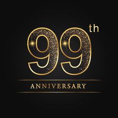 Wall Mural - anniversary, aniversary, ninety-nine years anniversary celebration logotype. 99th anniversary logo.