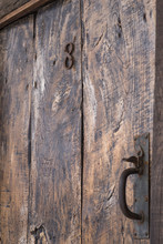 Old Wooden Door With Latch Ludlow Shropshire England