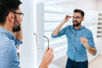 Wall Mural - Patient in ophthalmology clinic