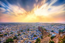 Blue City Of Jodhpur From Mehrangarh Fort