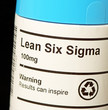 The popular business concept of Lean Six Sigma in tablet form.