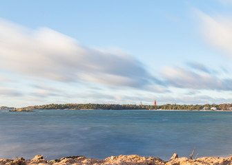 Beach in the city of Hanko, Finland